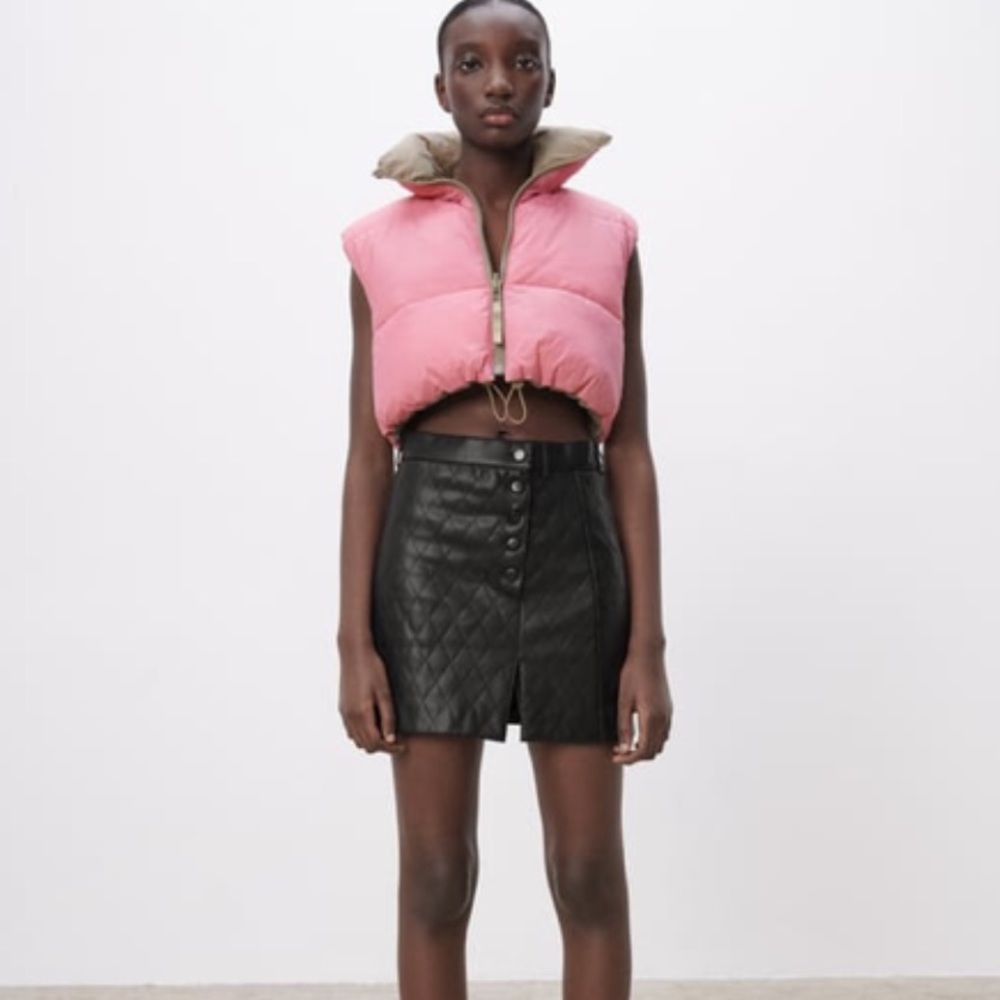 ZARA faux leather skirt - Picture 1 of 8